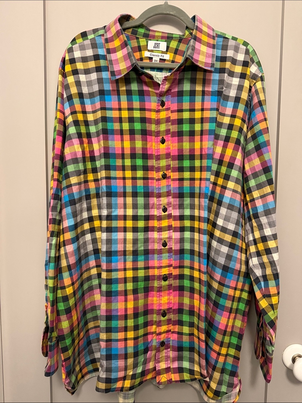JCRT The 3 Feet High and Rising Plaid Long-Sleeve Shirt